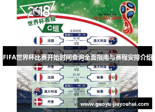 FIFA世界杯比赛开始时间查询全面指南与赛程安排介绍